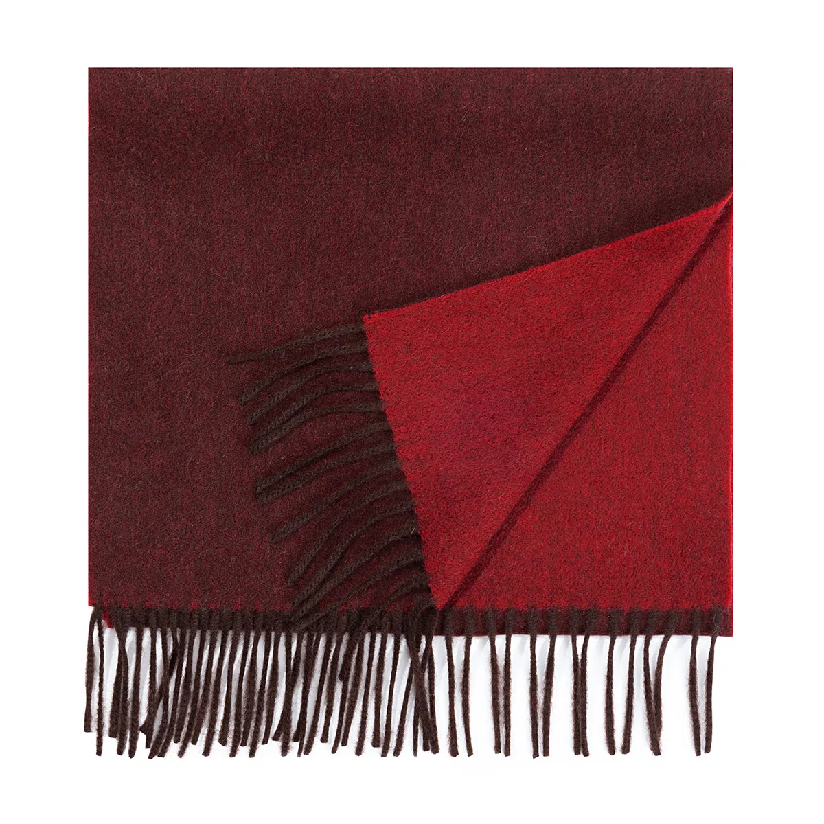 一米画纱 双面双色美拉德风高品质个性流苏外搭时尚加厚保暖轻奢舒适 山羊绒 绒线围巾 女款