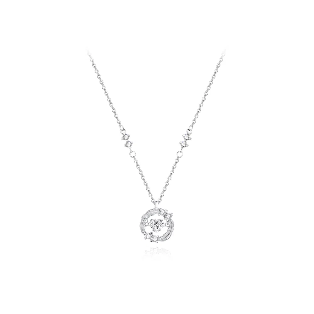 【纯银999 | 羽你相伴】 凤祥囍事 老凤祥 小众设计经典百搭高级感学生日常精致轻奢通勤约会温柔气质可调节锁骨链 足银 项链 女款