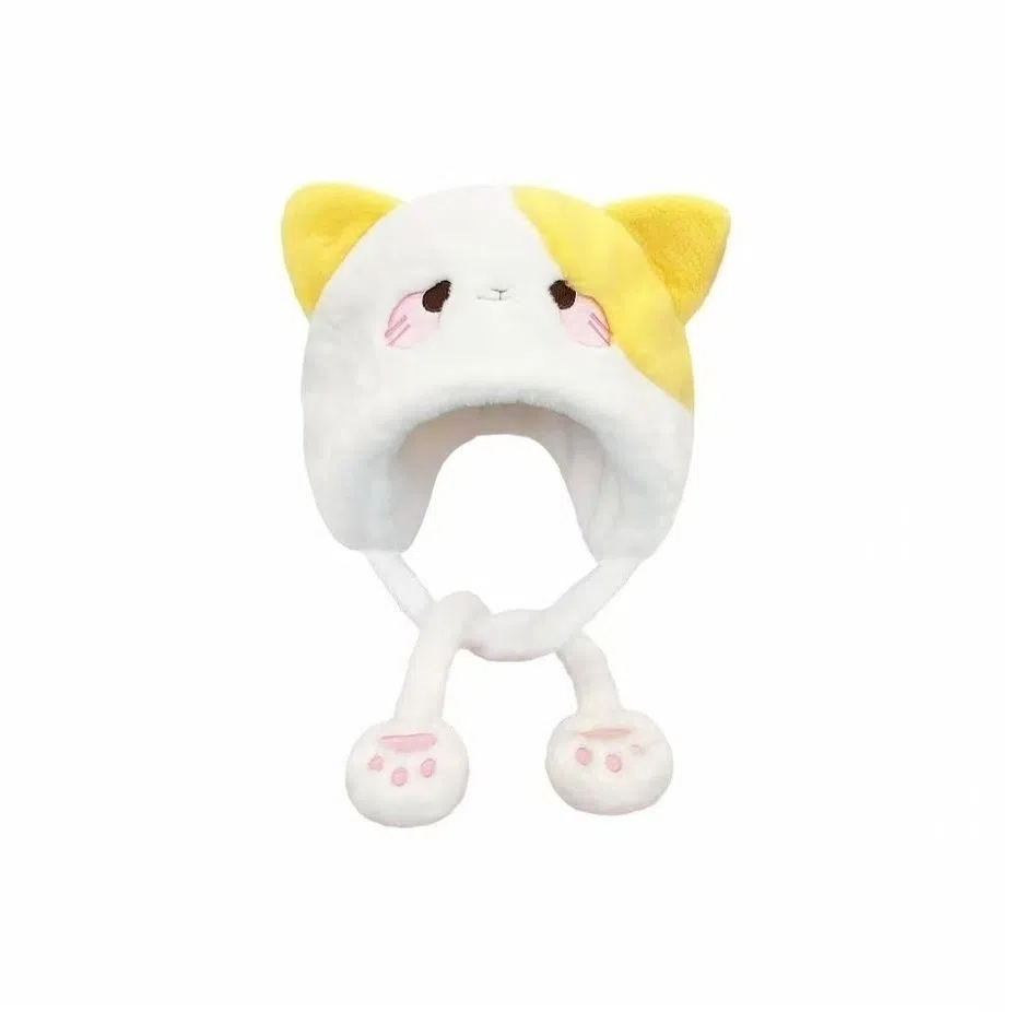 【吃鱼小猫】 恩僾德 猫咪 大头围显脸小 聚酯纤维 绒线帽 男女同款情侣款