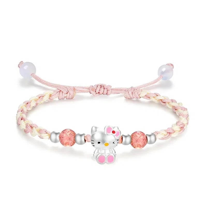 【999纯银】 琉堇 猫咪卡通小猫招财纳福系列新中式轻奢小众转运珠设计高级感 浪漫精致甜美百搭 恋爱告白#桃花运 琉璃 玉石手绳 女款