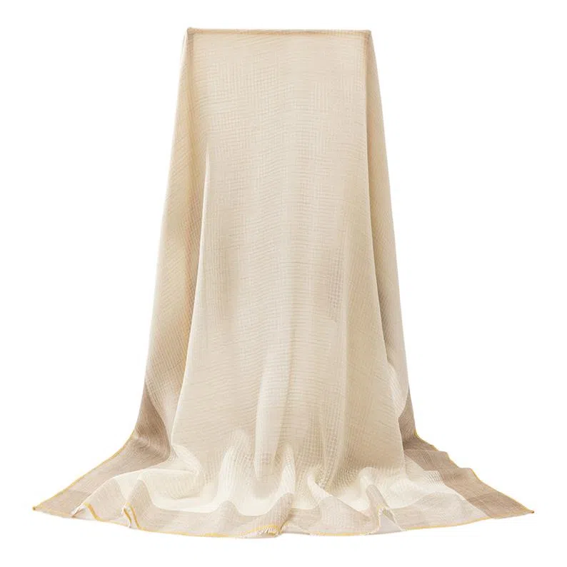 一米画纱 轻奢色织轻盈柔软亲肤细腻保暖外搭气质披肩高级感 山羊绒 绒线围巾 女款