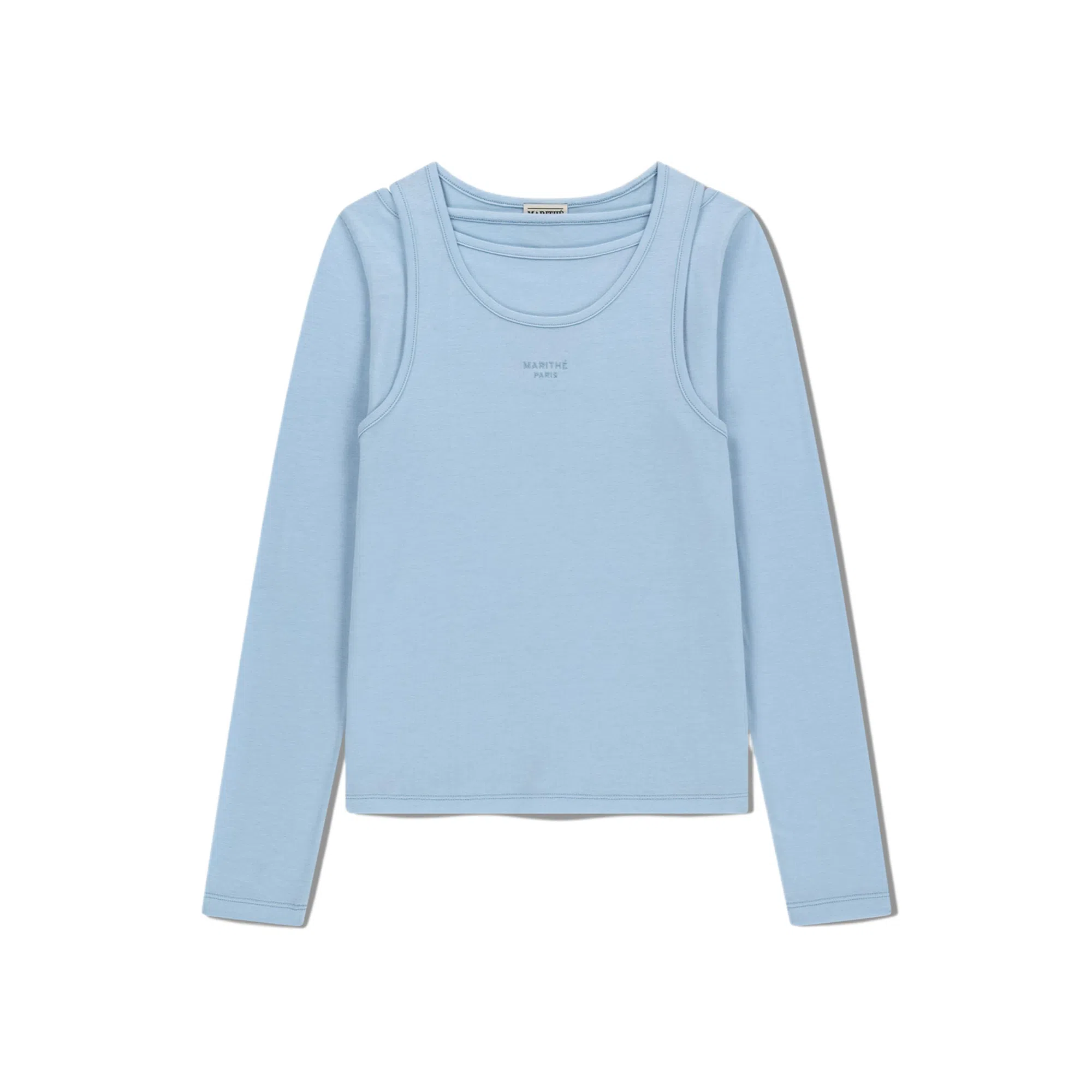 MARITHE FRANCOIS GIRBAUD LAYERED JERSEY LONG SLEEVE