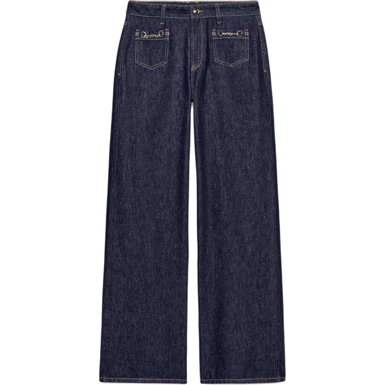 ZARA Z1975 Chain Decor Wide Leg Jeans