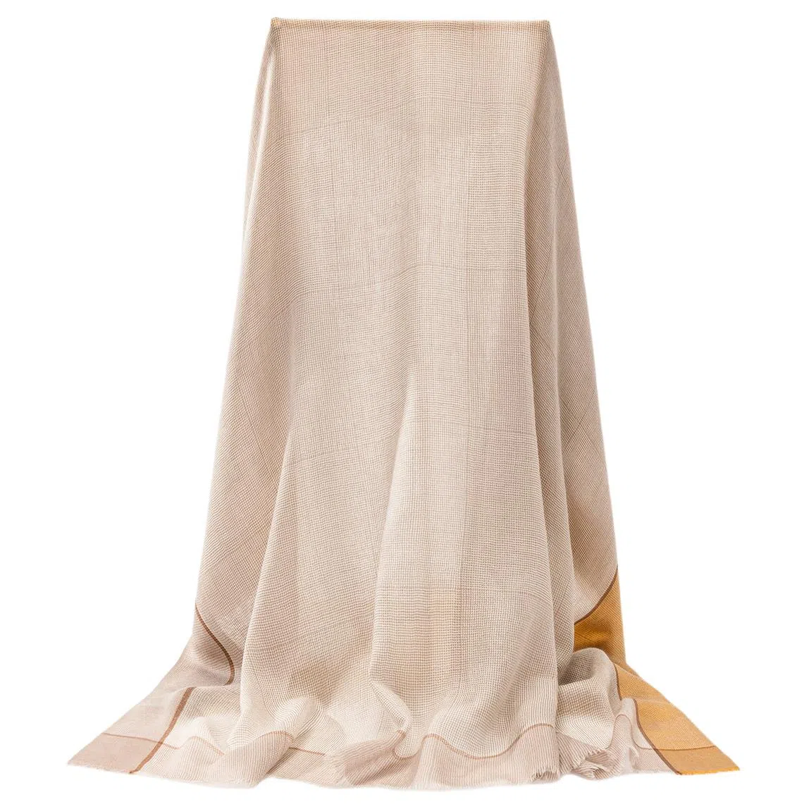 一米画纱 轻奢色织轻盈柔软亲肤细腻保暖外搭气质披肩高级感 山羊绒 绒线围巾 女款