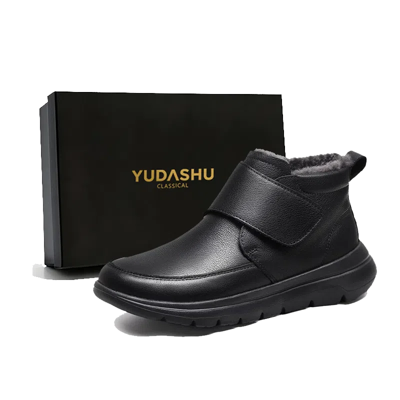 YUDASHU Winter Outdoor Wool Leather Boots