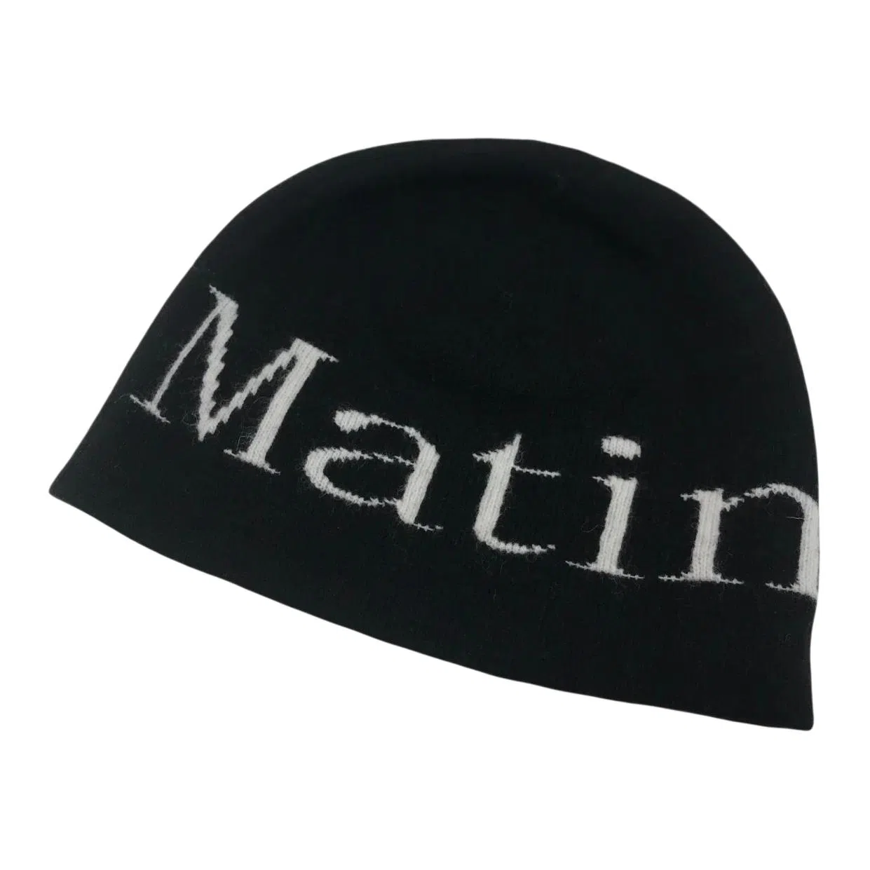 MATIN KIM Printed Nylon Beanie Black