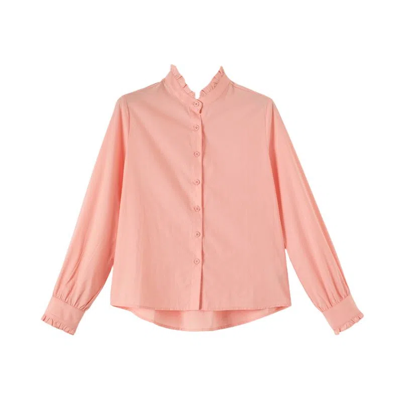 晚白 时尚宽松休闲潮流衬衫 女款