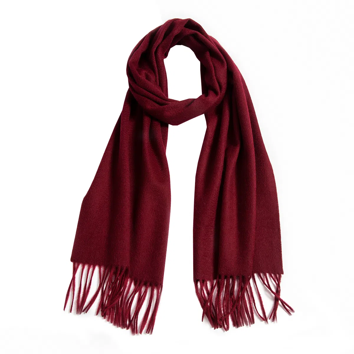 一米画纱 大气流苏加厚温暖时尚简约纯色暖糯亲肤围脖外搭保暖 山羊绒 绒线围巾 男女同款情侣款