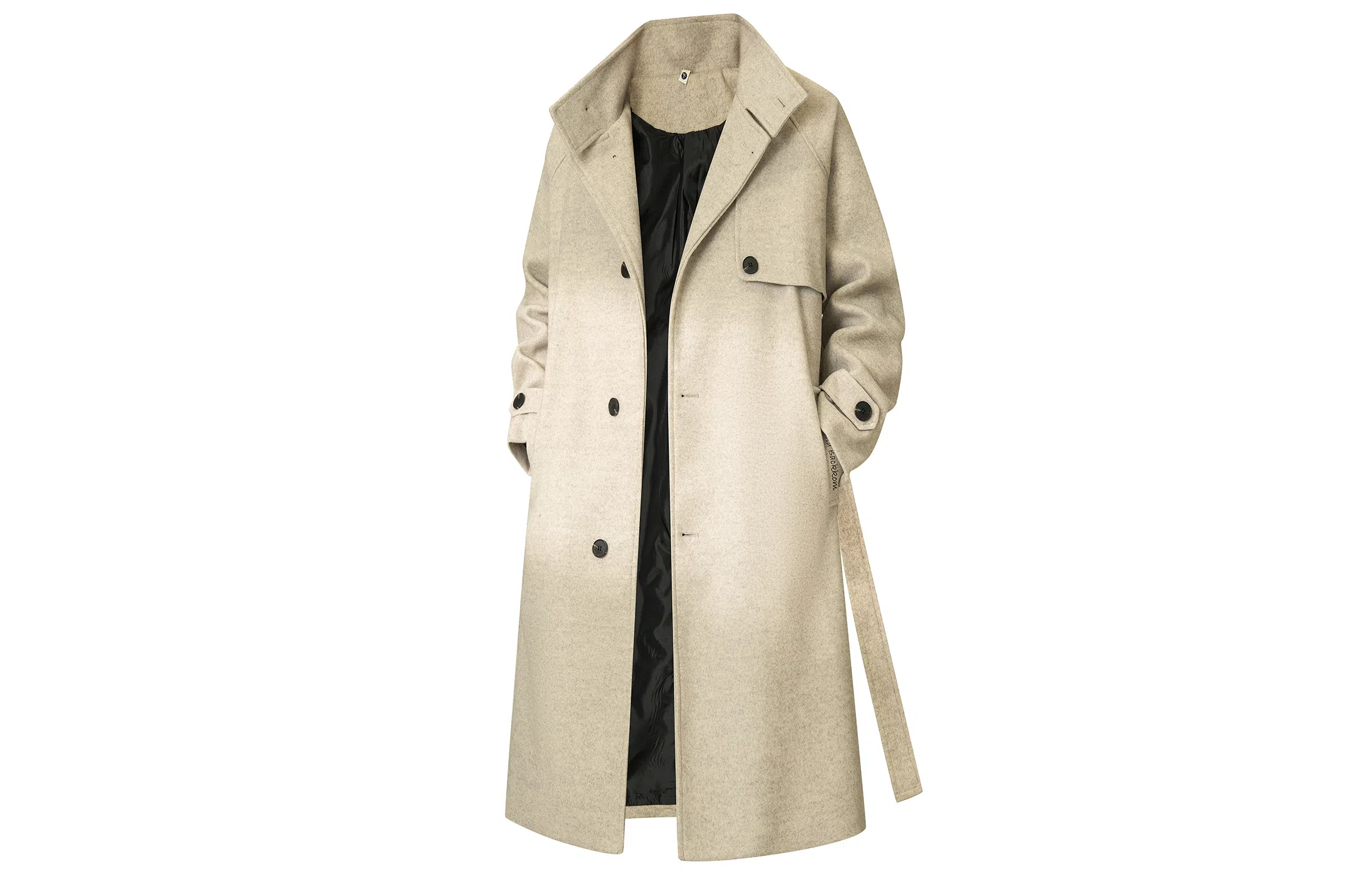 大卫贝肯 美式高街简约基础中长款英伦高级感设计痞帅纯色潮牌休闲舒适宽松日常百搭街头风无性别主义大衣 男款