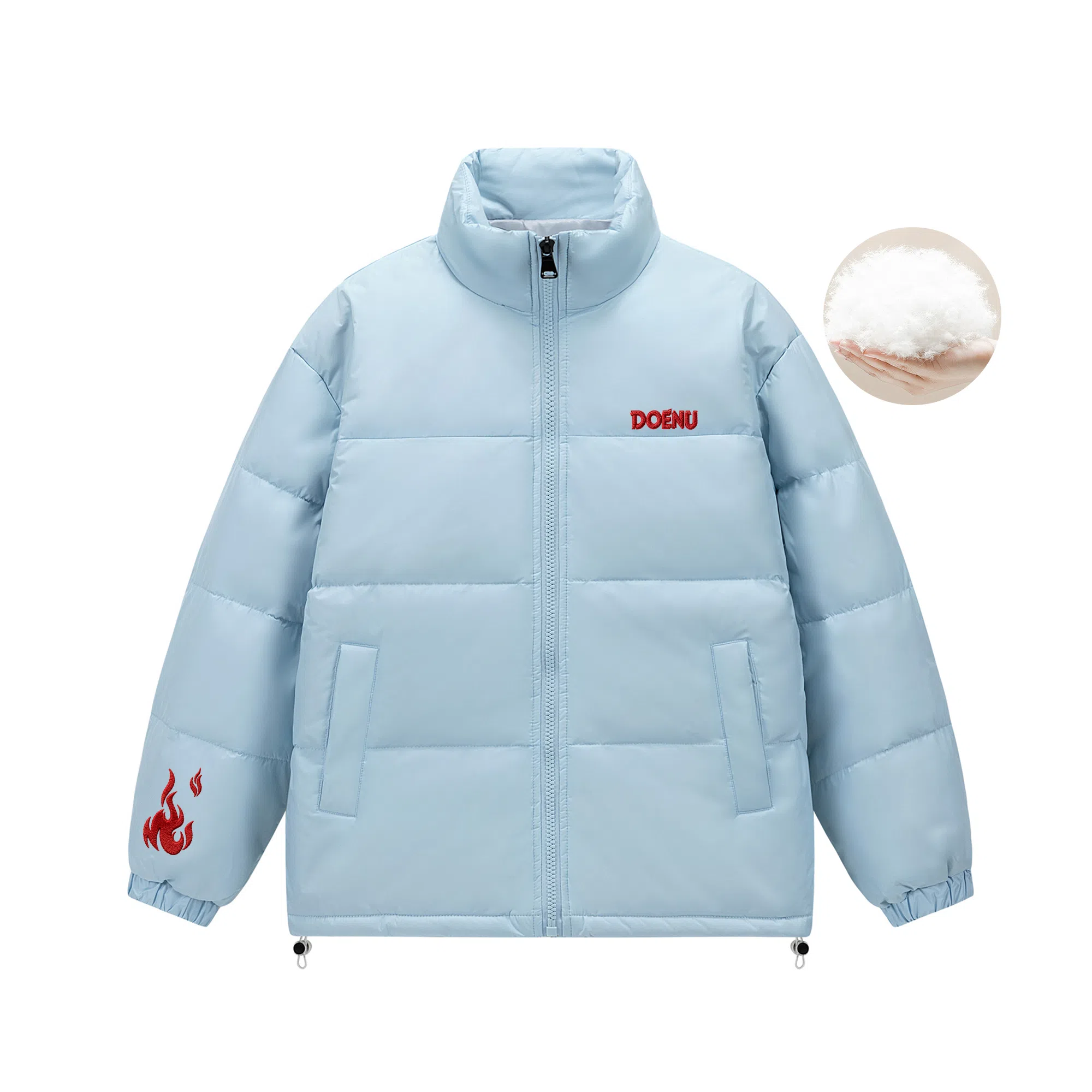 DOENU Embroidered Logo Puffer Jacket