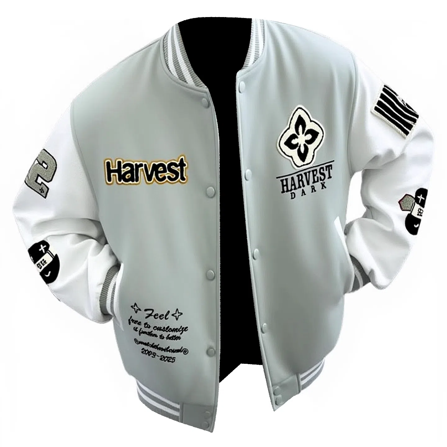 JIMI&JONS Embroidered Baseball Jacket