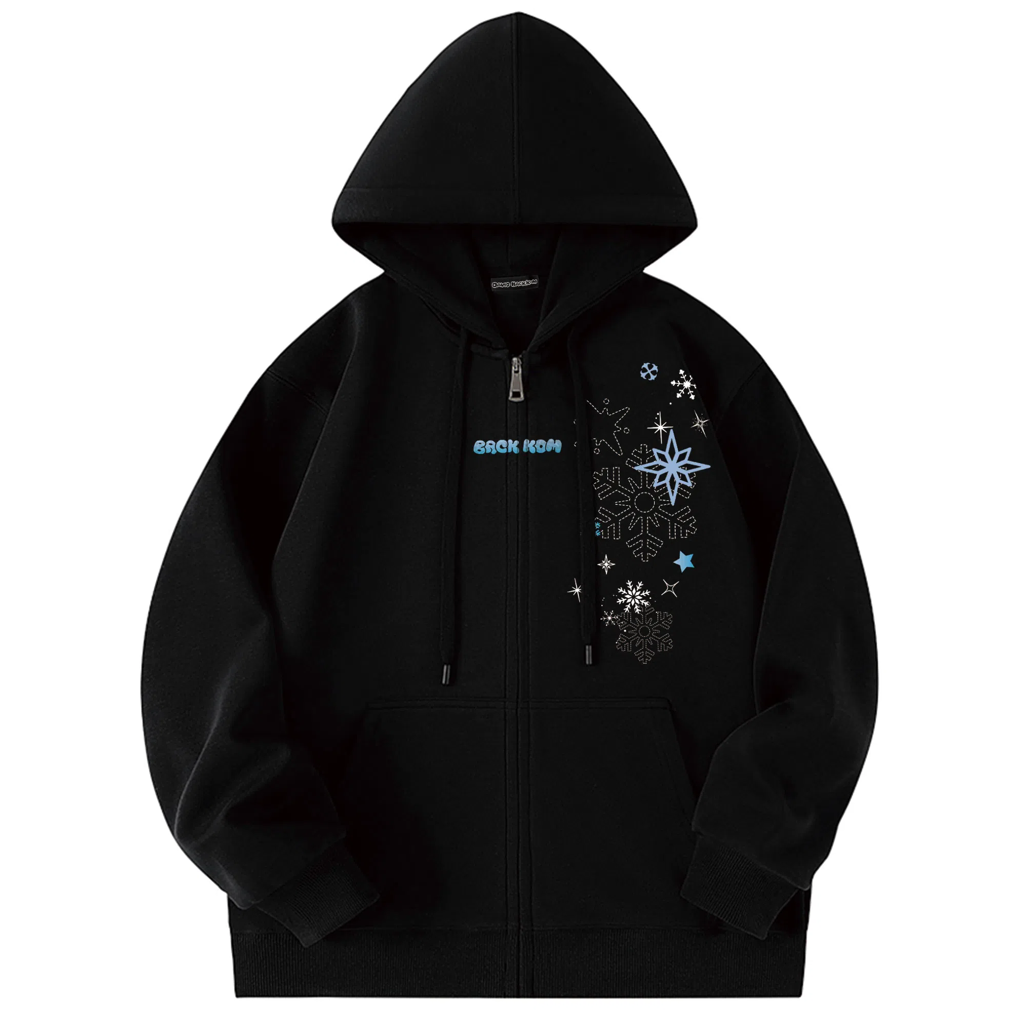 大卫贝肯 美式高街复古品牌印花百搭日常通勤潮流时尚小众套头连帽卫衣 男女同款