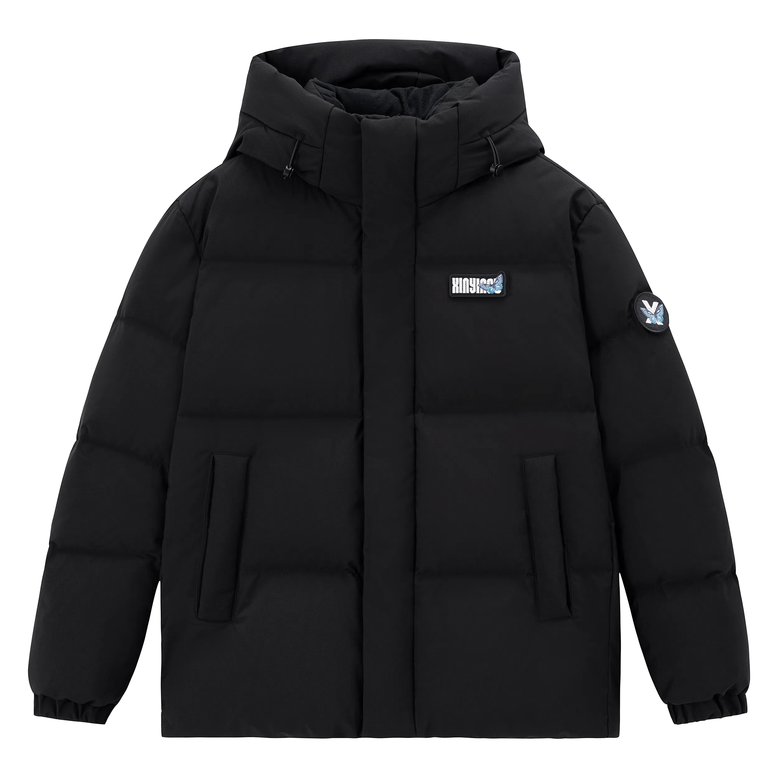 XINYINSU Retro Butterfly Letter Patch Down Jacket
