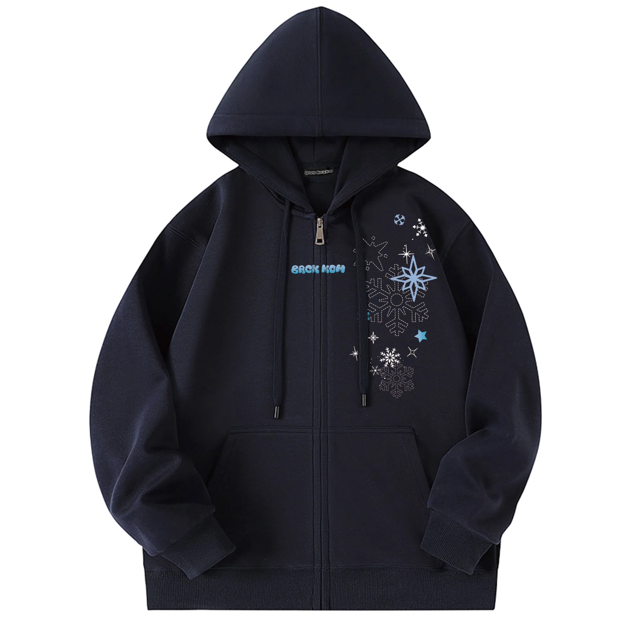 大卫贝肯 美式高街复古品牌印花百搭日常通勤潮流时尚小众套头连帽卫衣 男女同款