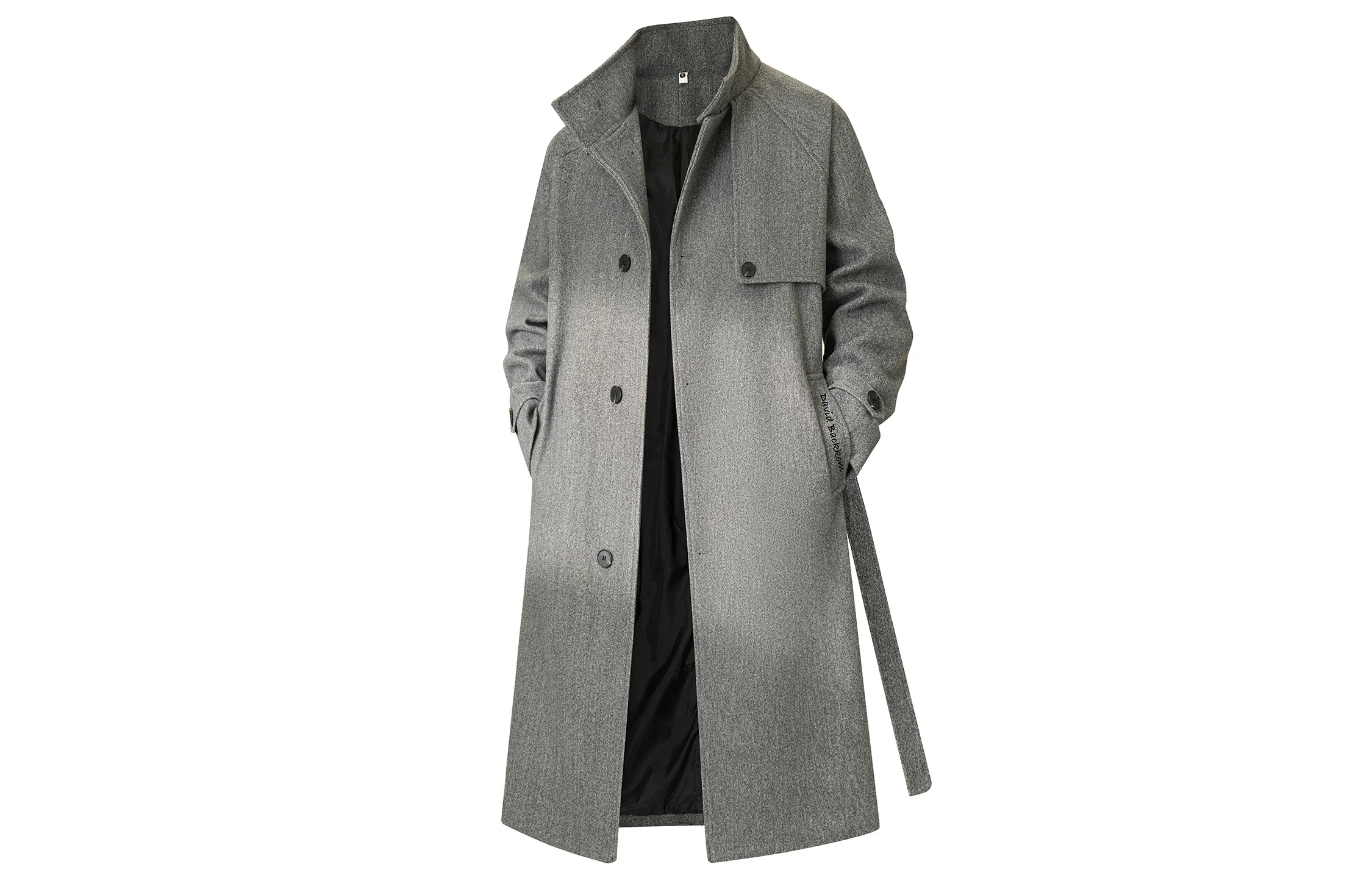 大卫贝肯 美式高街简约基础中长款英伦高级感设计痞帅纯色潮牌休闲舒适宽松日常百搭街头风无性别主义大衣 男款