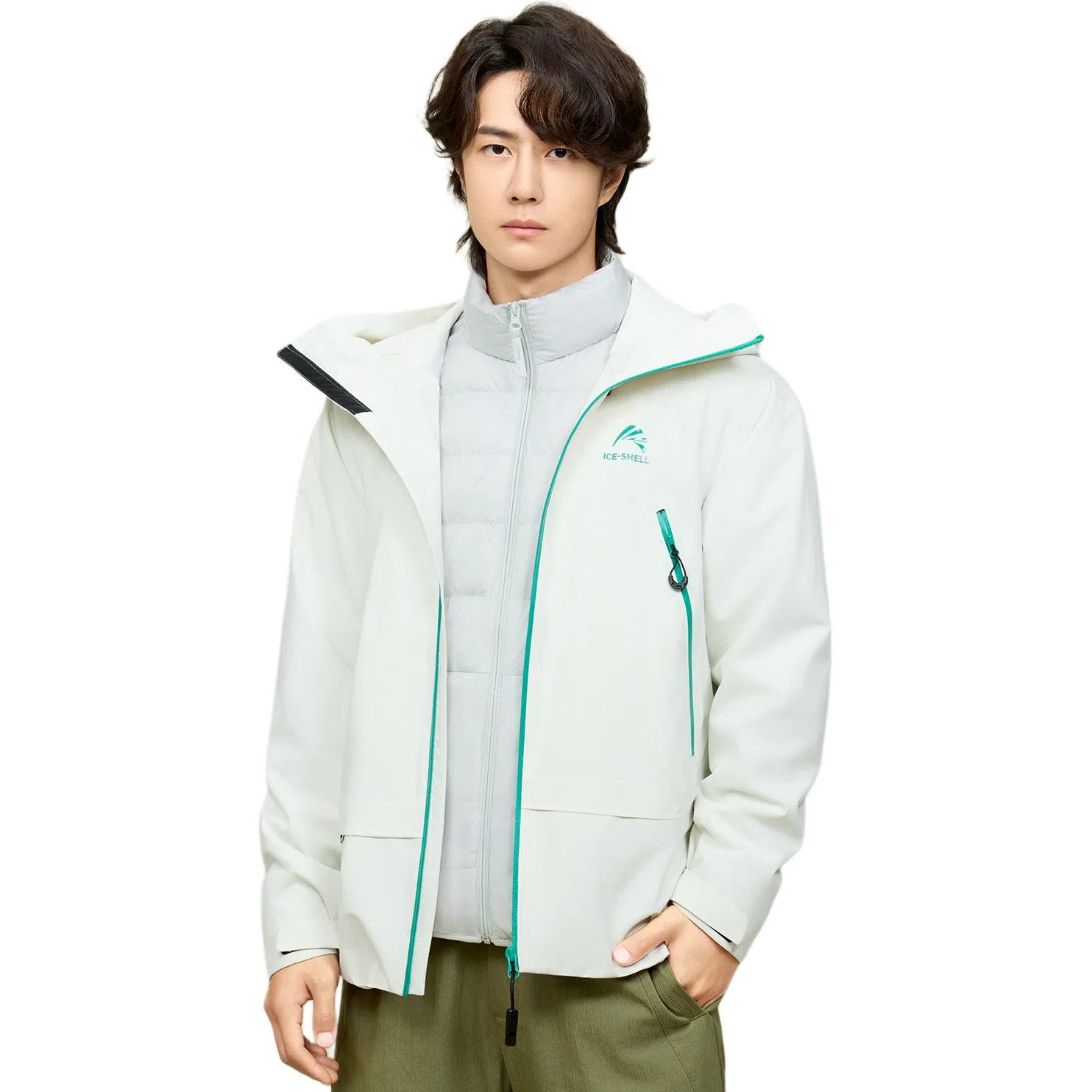 鸭鸭  冰壳系列 山系户外工装三合一四季外套时尚百搭宽松休闲连帽  耐磨透气防水防风防雨冲锋衣 男女同款