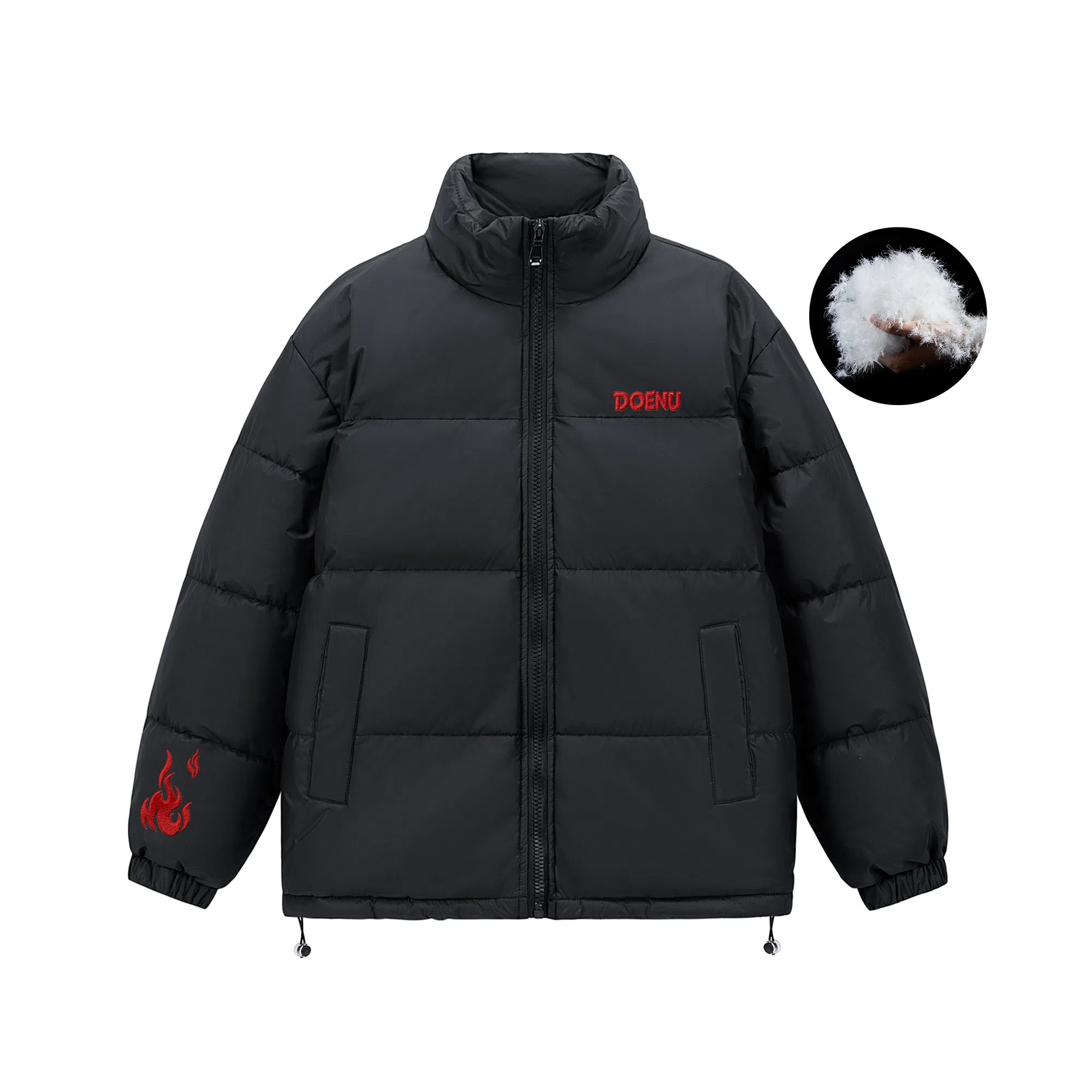 DOENU Embroidered Logo Puffer Jacket
