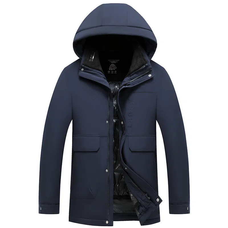 Laoyeche Winter Jacket Hooded Detachable Liner