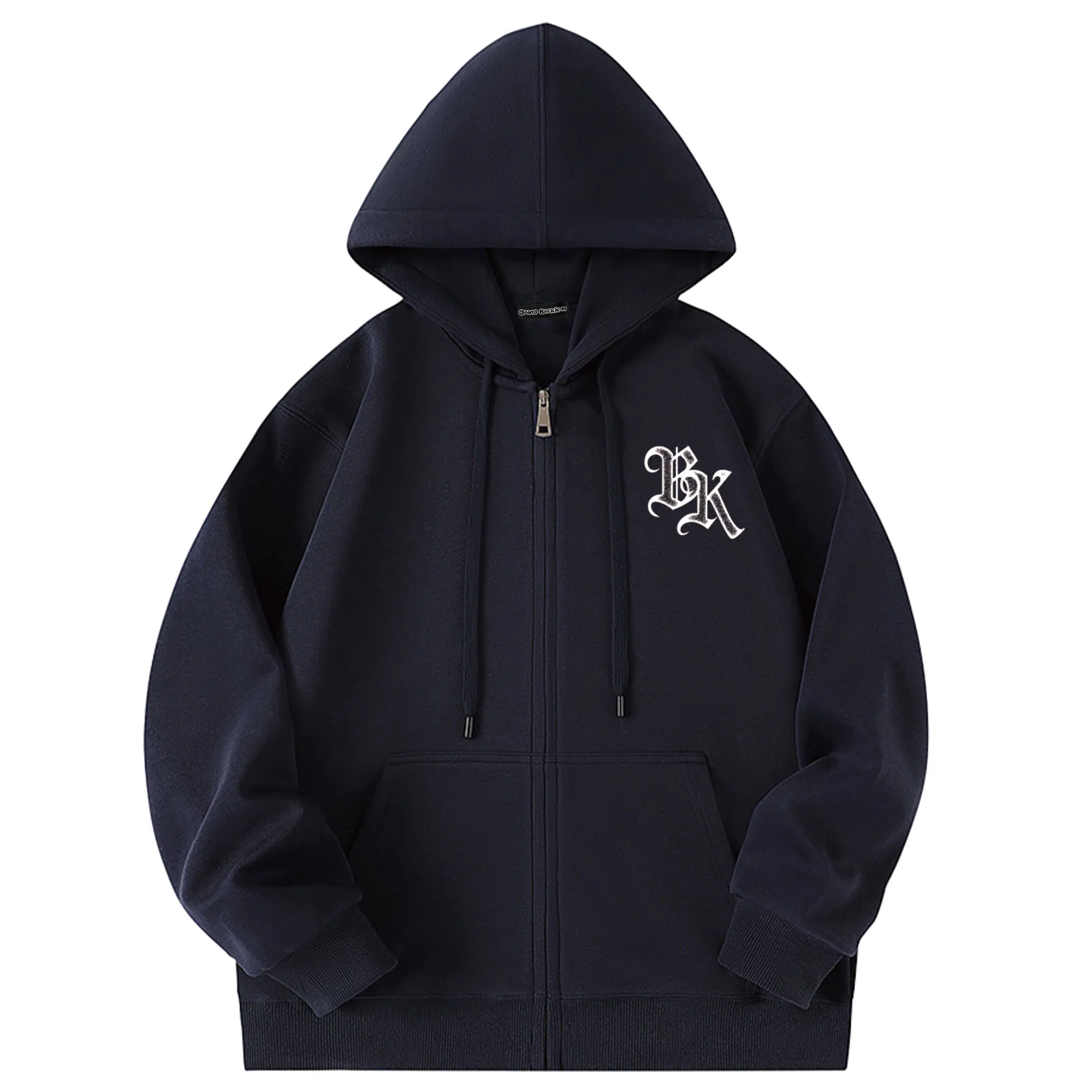 大卫贝肯 运动百搭休闲字母印花小众设计感舒适通勤柔软开衫套头连帽卫衣 男女同款