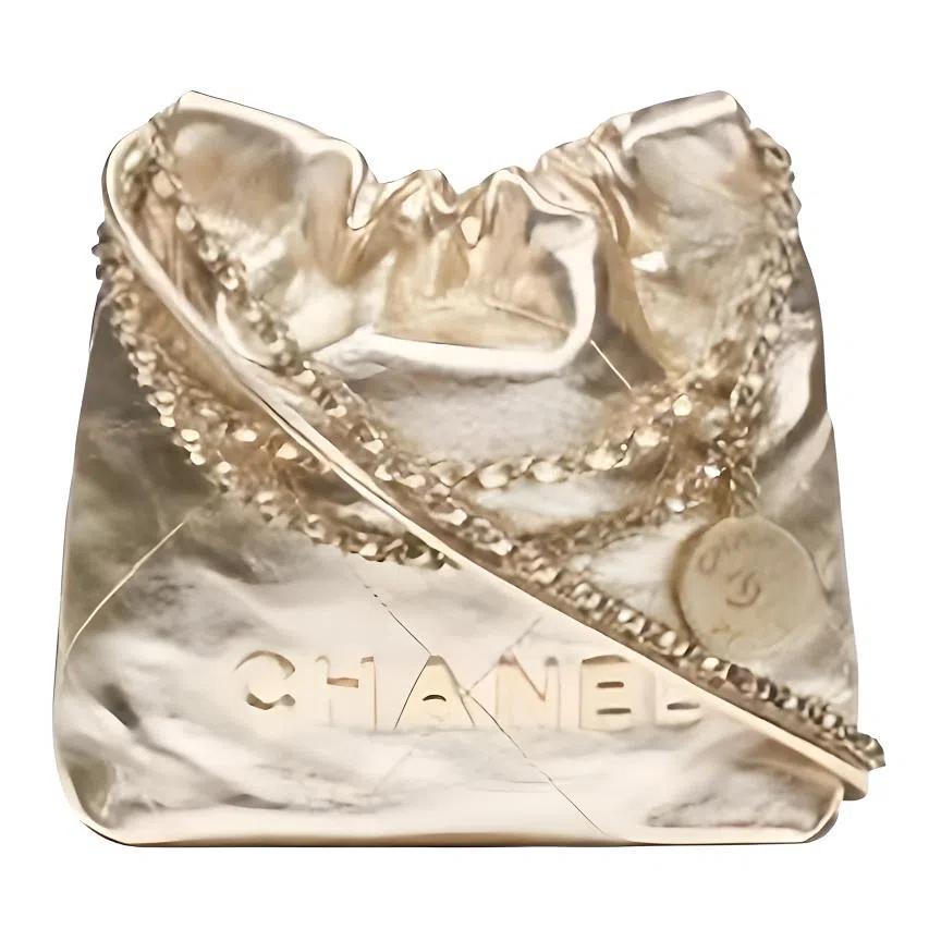 Chanel 22 Bag Champagne Gold