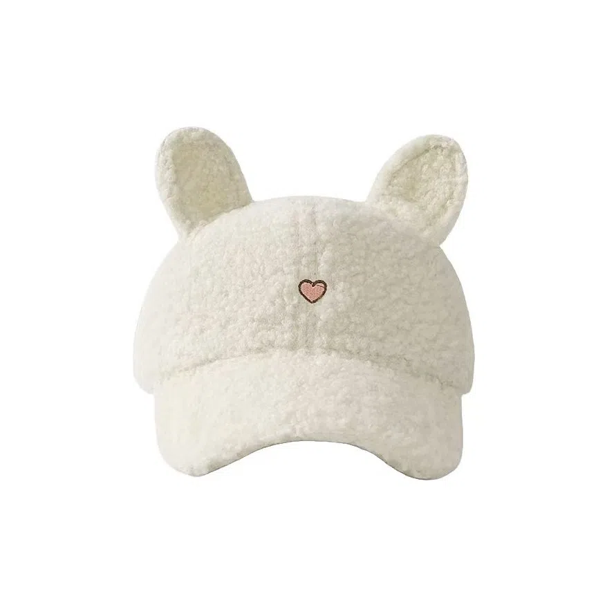 恩僾德 卡通可爱兔耳朵可爱保暖 聚酯纤维 鸭舌帽 男女同款情侣款