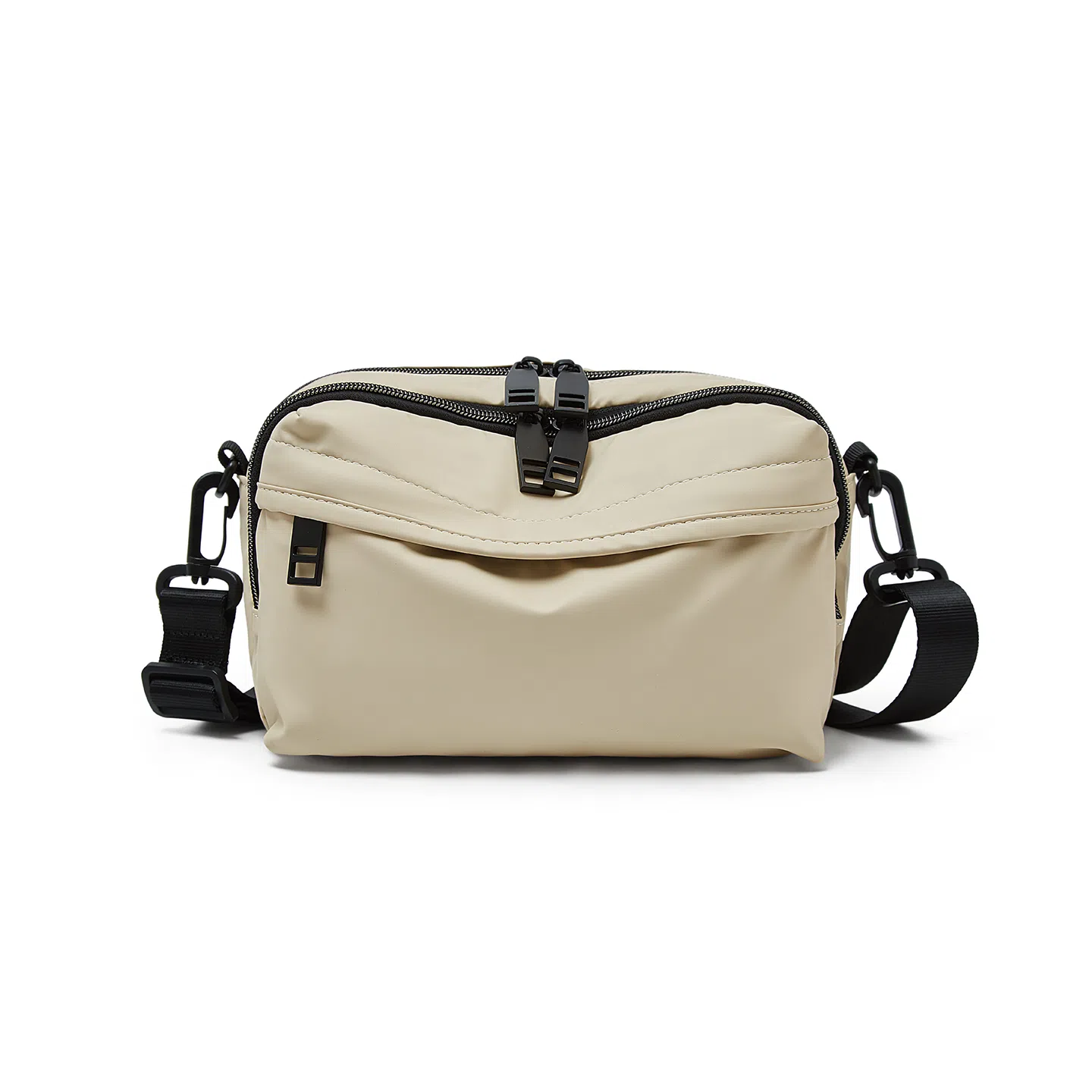 老人头 时尚潮流简约轻便出行单肩休闲百搭通勤包  人造革 斜挎包 常规 男女同款情侣款 黑色/米白色/深灰色