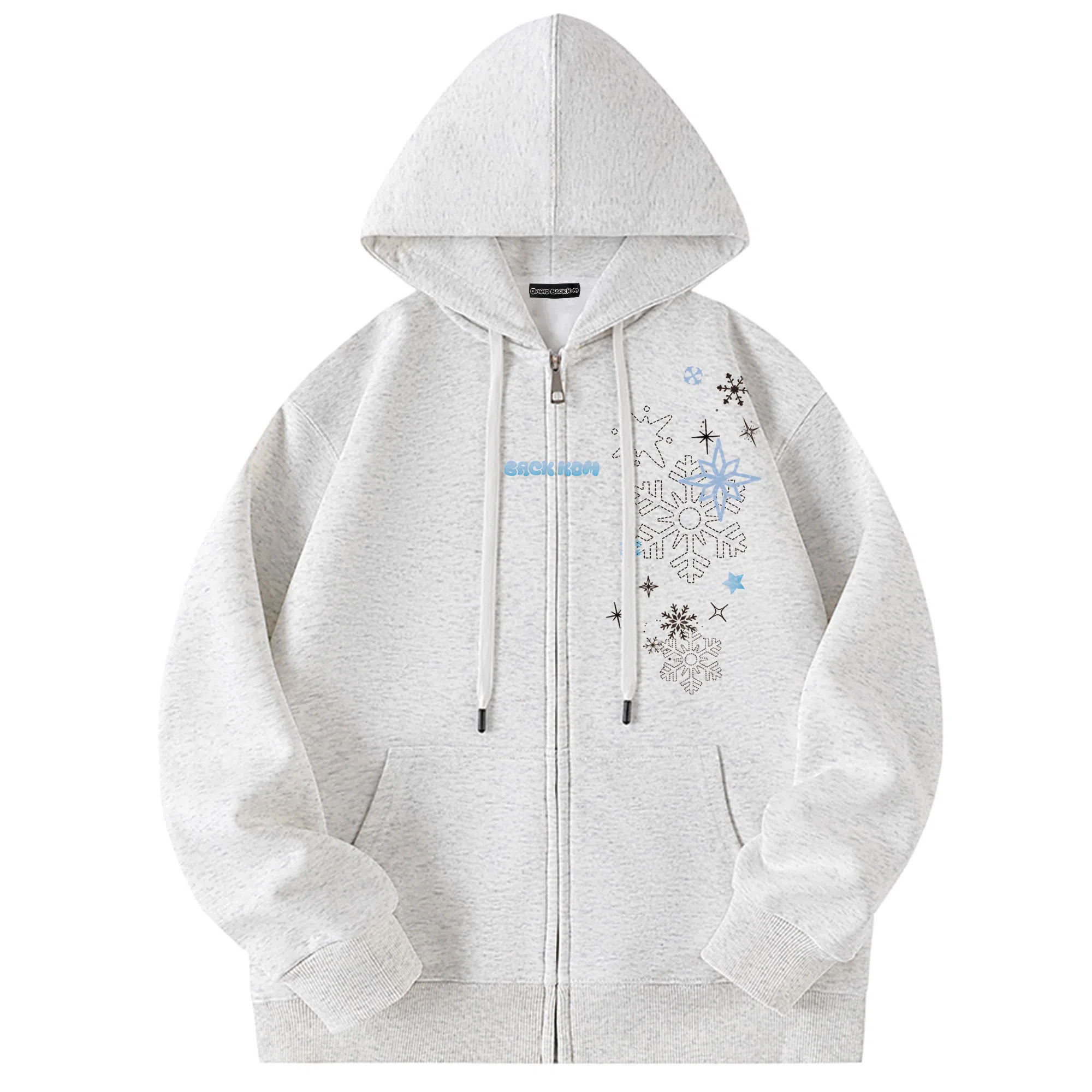 大卫贝肯 美式高街复古品牌印花百搭日常通勤潮流时尚小众套头连帽卫衣 男女同款