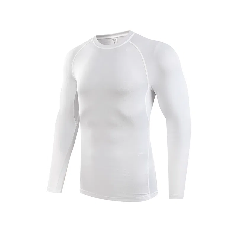 左岸 时尚简约长袖衫户外运动紧身速干衣篮球足球跑步训练日常通勤修身显瘦休闲打底衫百搭上衣健身衣 男款