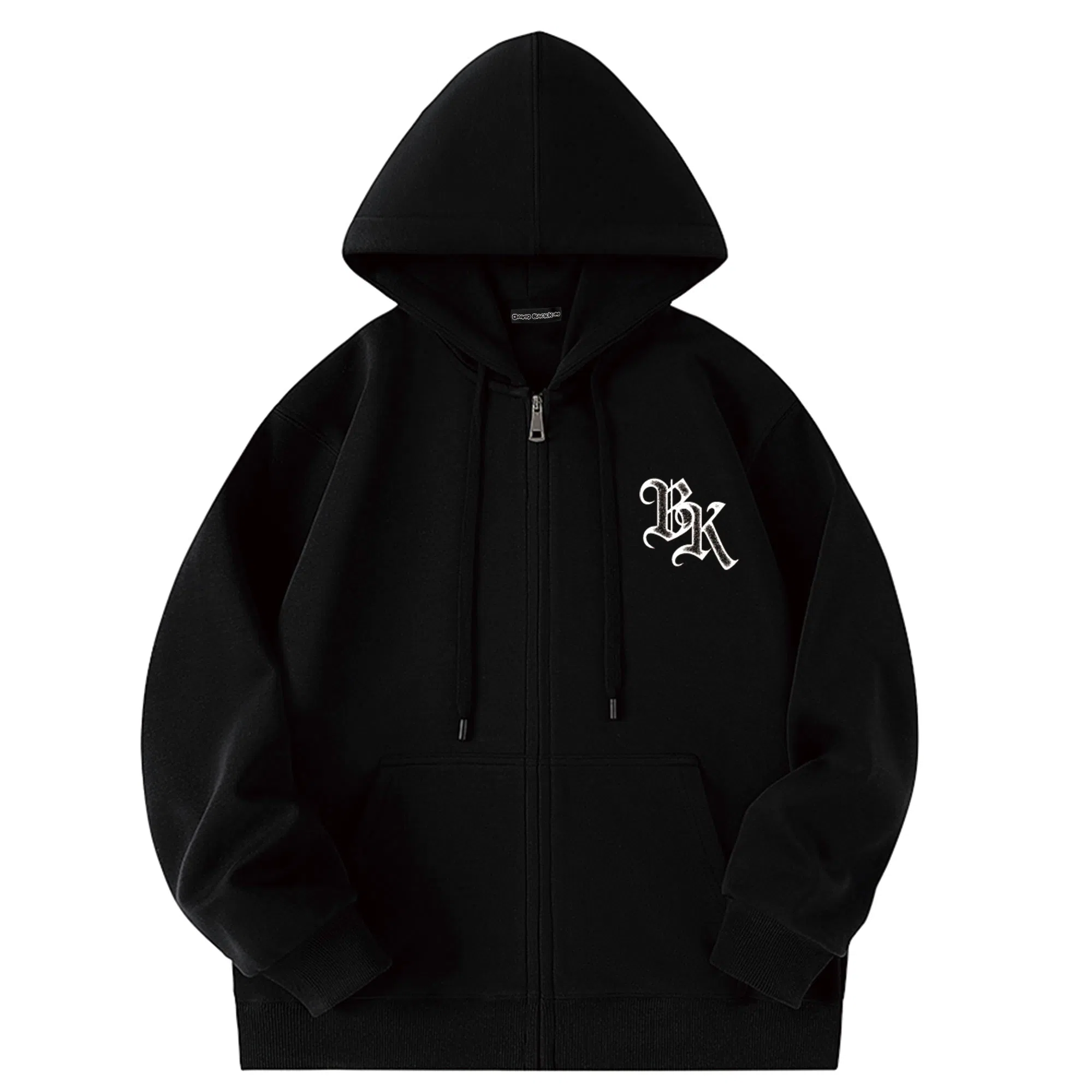 大卫贝肯 运动百搭休闲字母印花小众设计感舒适通勤柔软开衫套头连帽卫衣 男女同款