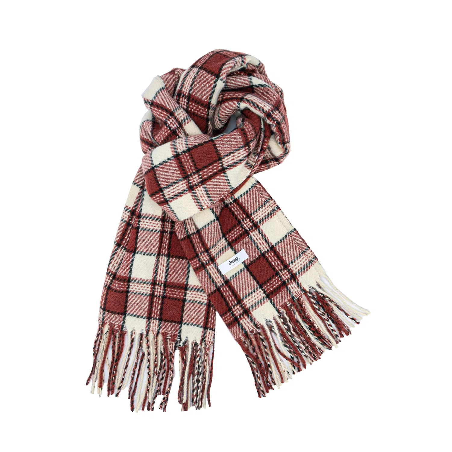 Jeep Tassel Houndstooth Scarf