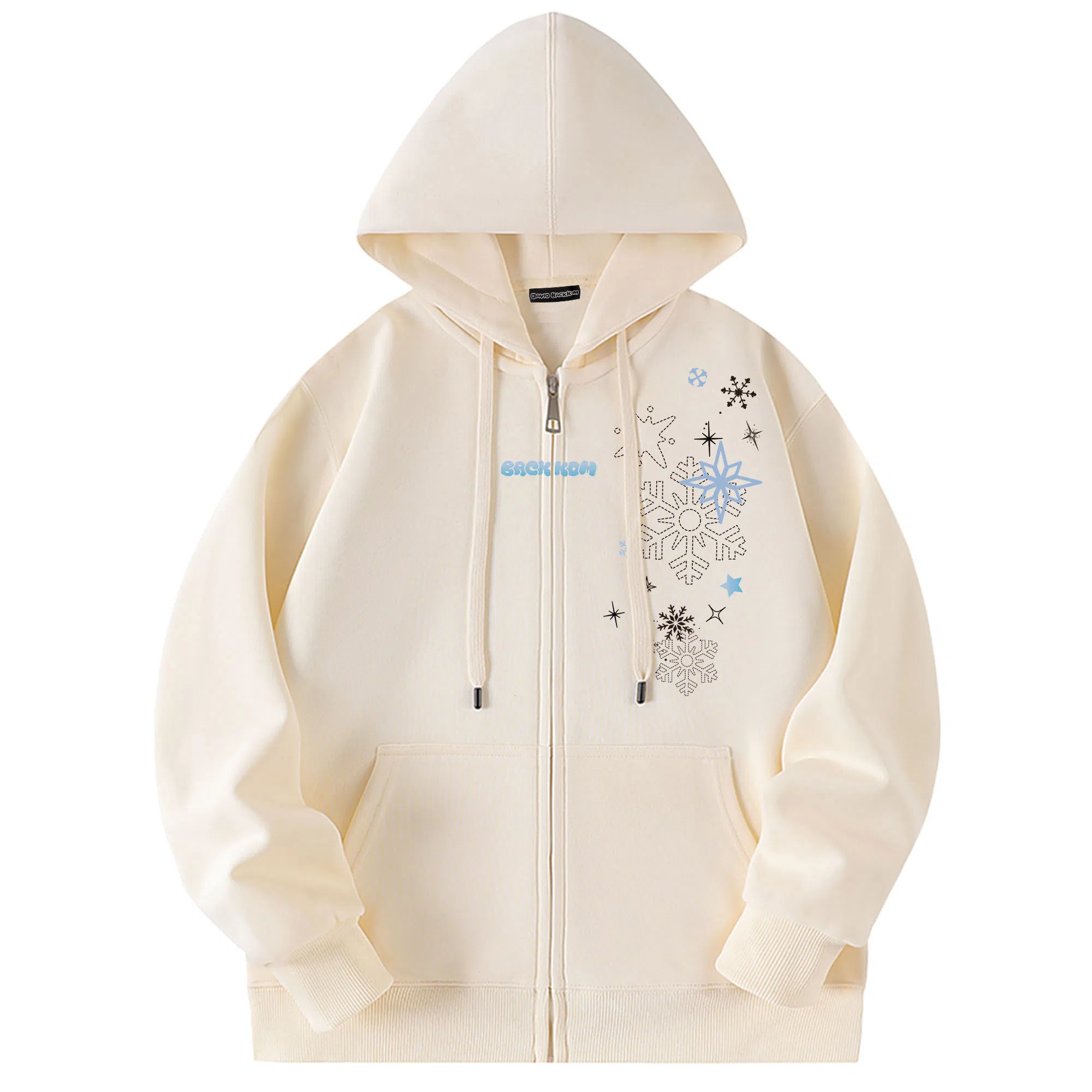 大卫贝肯 美式高街复古品牌印花百搭日常通勤潮流时尚小众套头连帽卫衣 男女同款