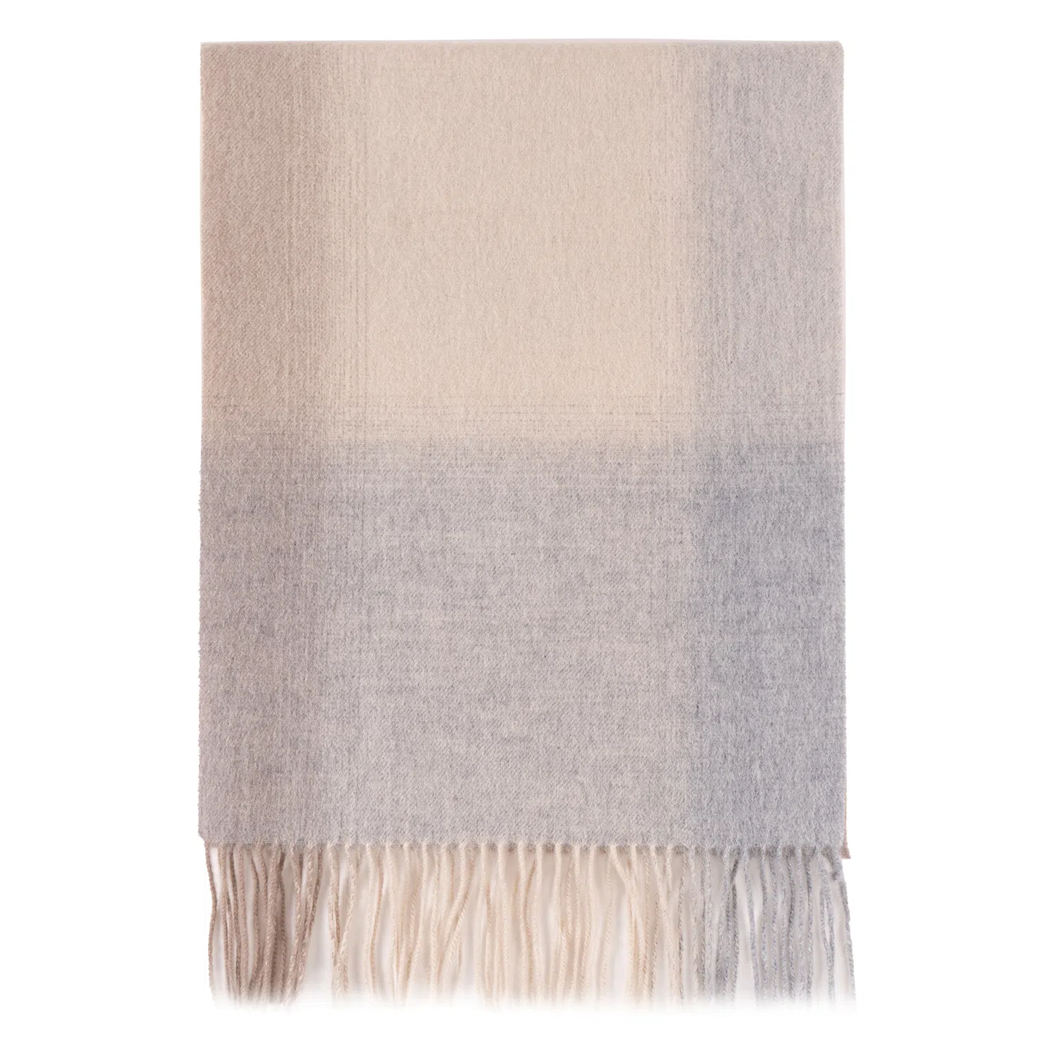 上海故事 必备加厚舒适柔软简约百搭渐变格纹保暖 绵羊毛 披肩 男女同款情侣款