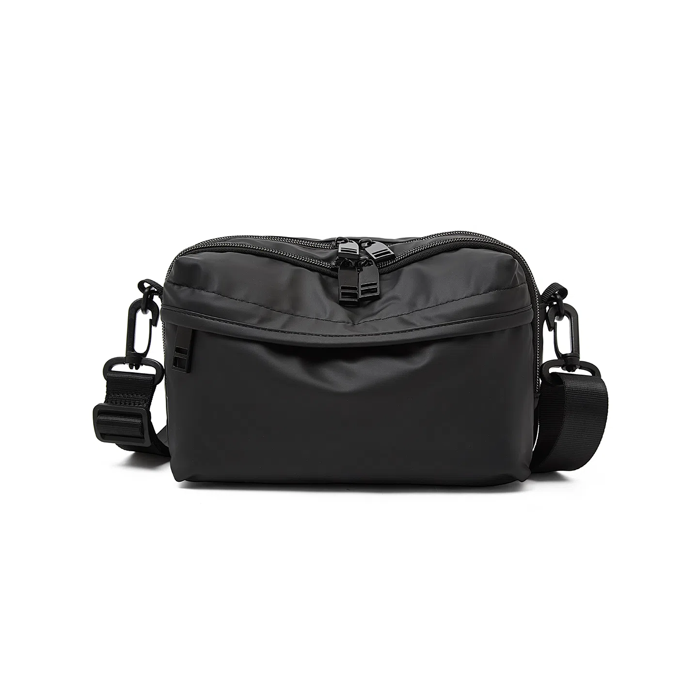 老人头 时尚潮流简约轻便出行单肩休闲百搭通勤包  人造革 斜挎包 常规 男女同款情侣款 黑色/米白色/深灰色