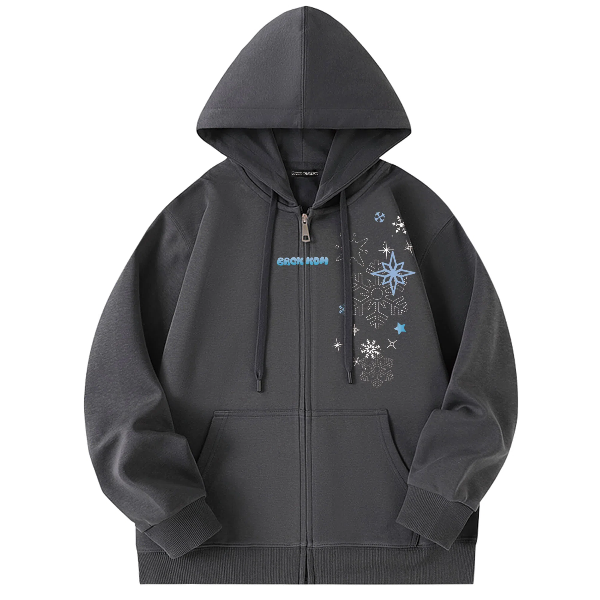 大卫贝肯 美式高街复古品牌印花百搭日常通勤潮流时尚小众套头连帽卫衣 男女同款