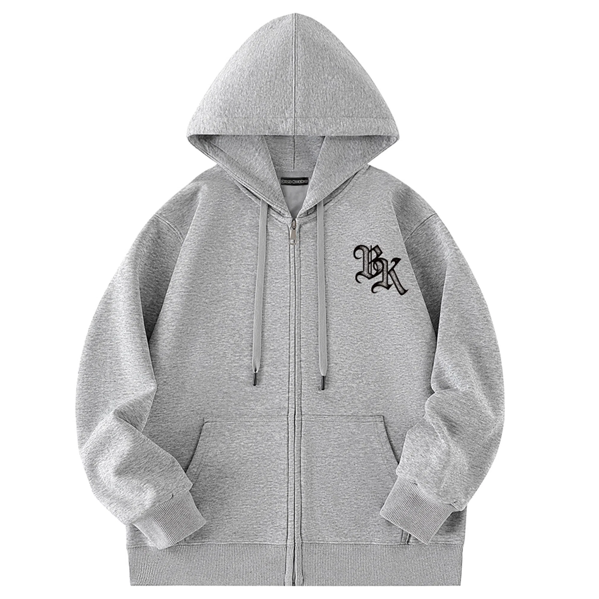 大卫贝肯 运动百搭休闲字母印花小众设计感舒适通勤柔软开衫套头连帽卫衣 男女同款