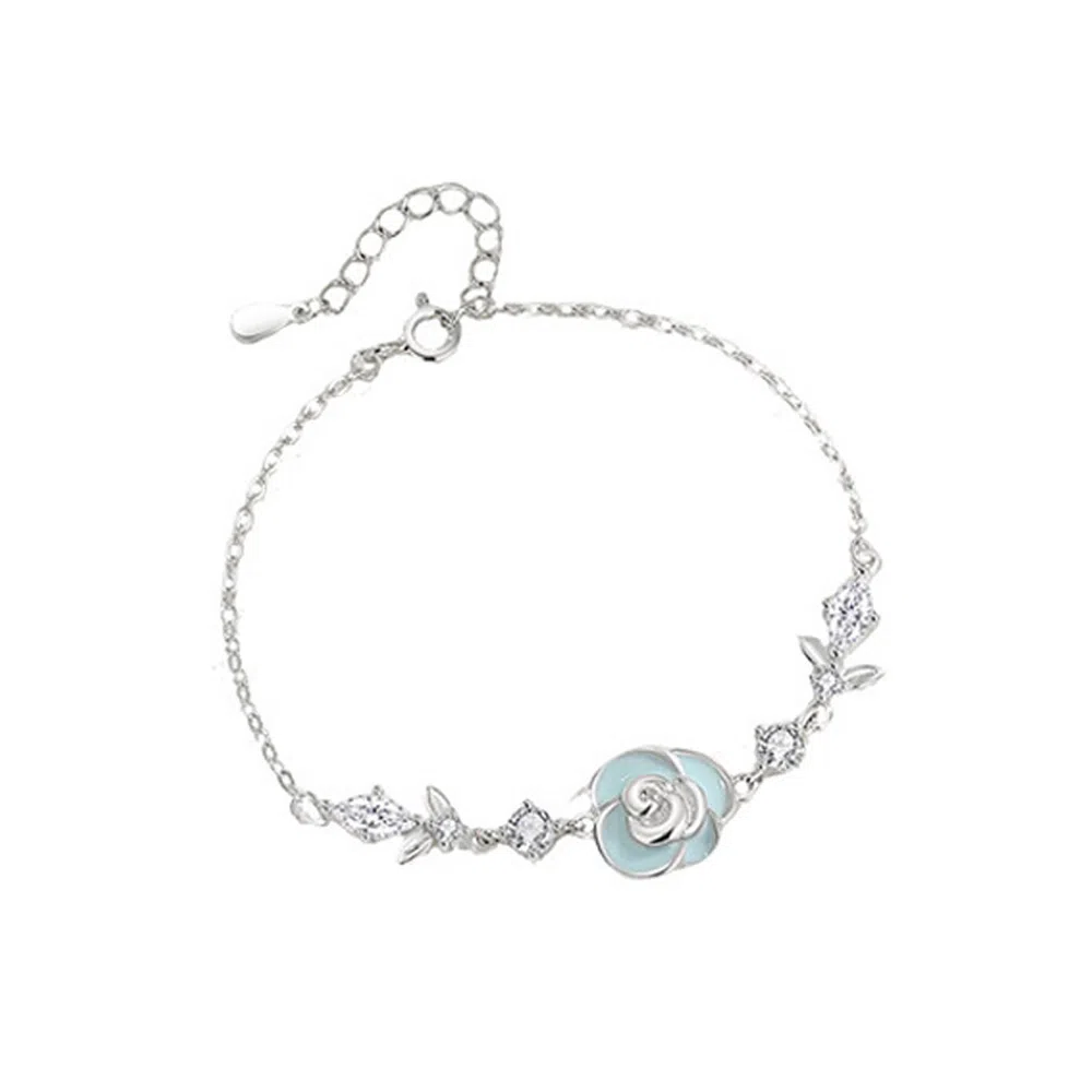 【S925银 在逃公主】 七七银饰 热恋神器 荆刺与玫瑰 勿忘我 小王子与玫瑰 森系小众精致 清冷 时尚经典  纯银 手链 男女同款情侣款