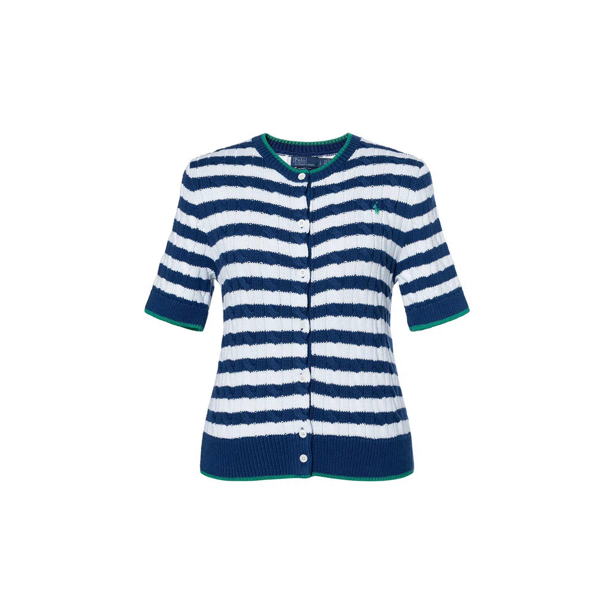 Polo Ralph Lauren Slim Fit Striped Knit Tee Blue