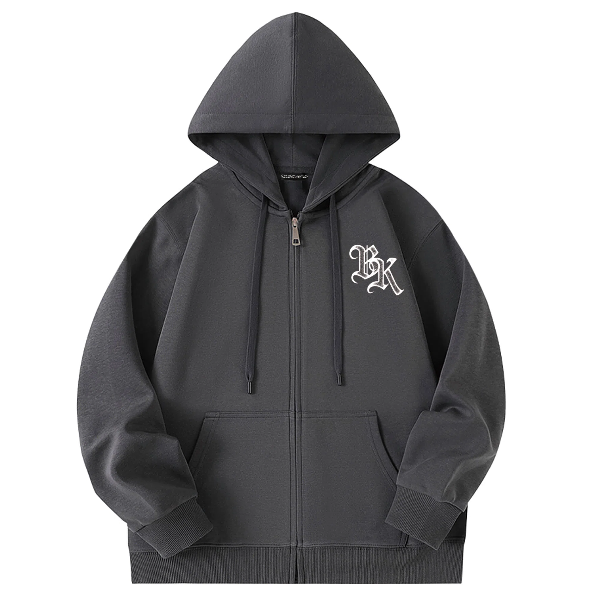 大卫贝肯 运动百搭休闲字母印花小众设计感舒适通勤柔软开衫套头连帽卫衣 男女同款