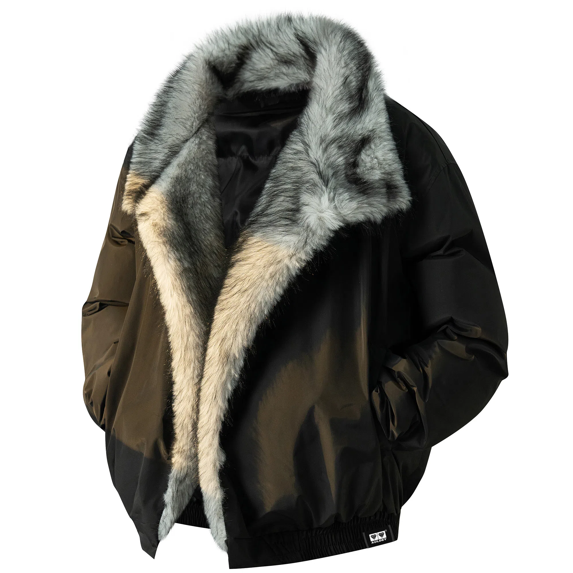 AULDEY High Street Faux Fur Collar Cotton Jacket