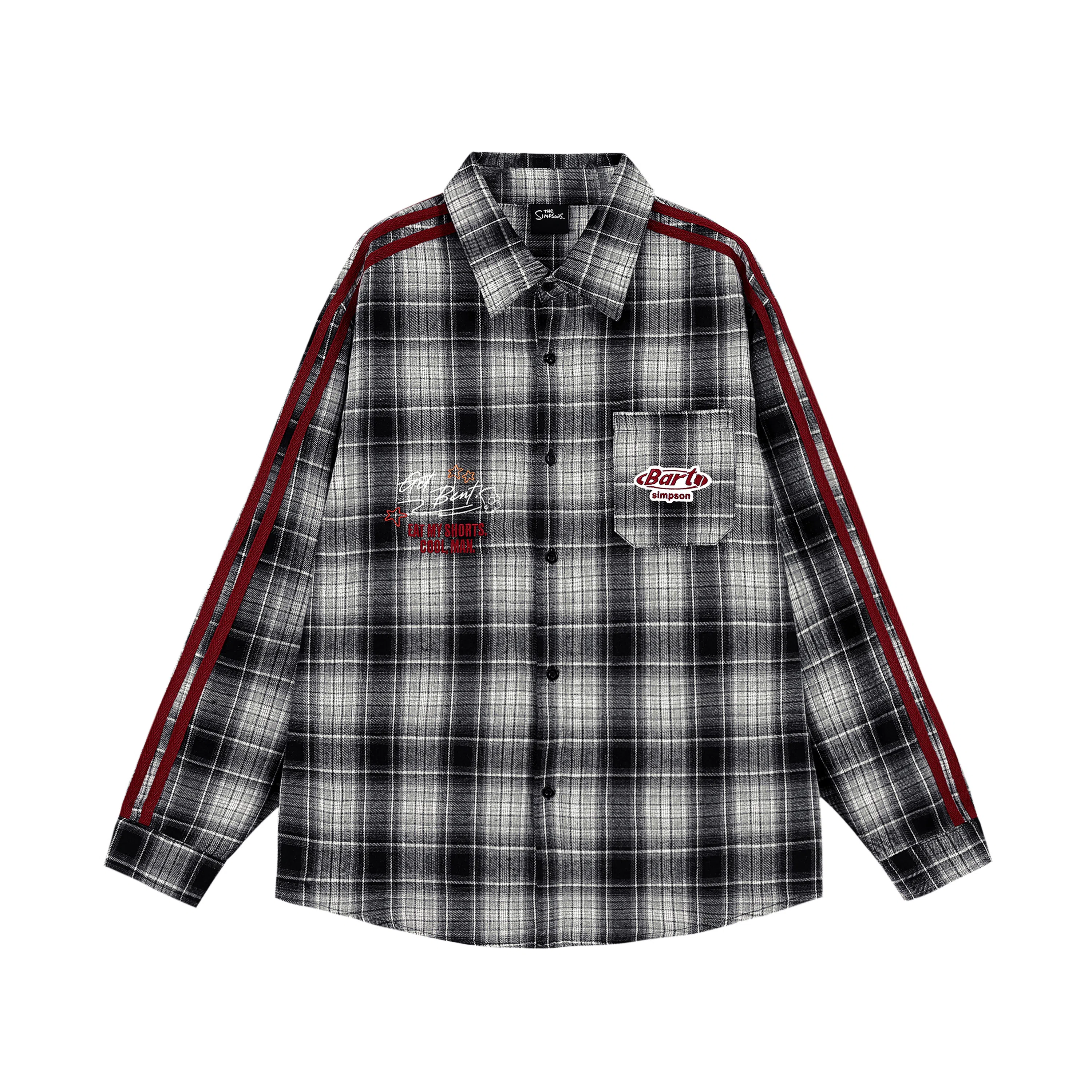 The Simpsons Retro Stripe Embroidered Shirt