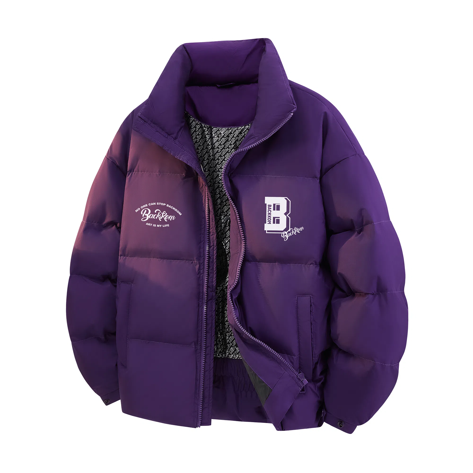 大卫贝肯 美式经典纯色日常通勤百搭休闲长袖面包服羽绒服 男女同款