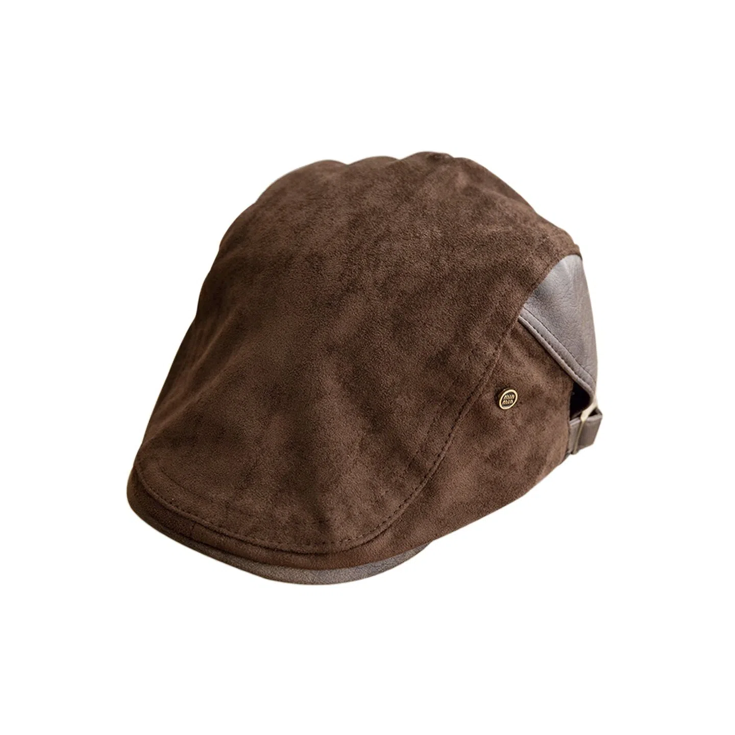 艾佳微 英伦风复古前进帽日系报童帽显脸小古着风 鹿皮绒 贝雷帽 男女同款情侣款