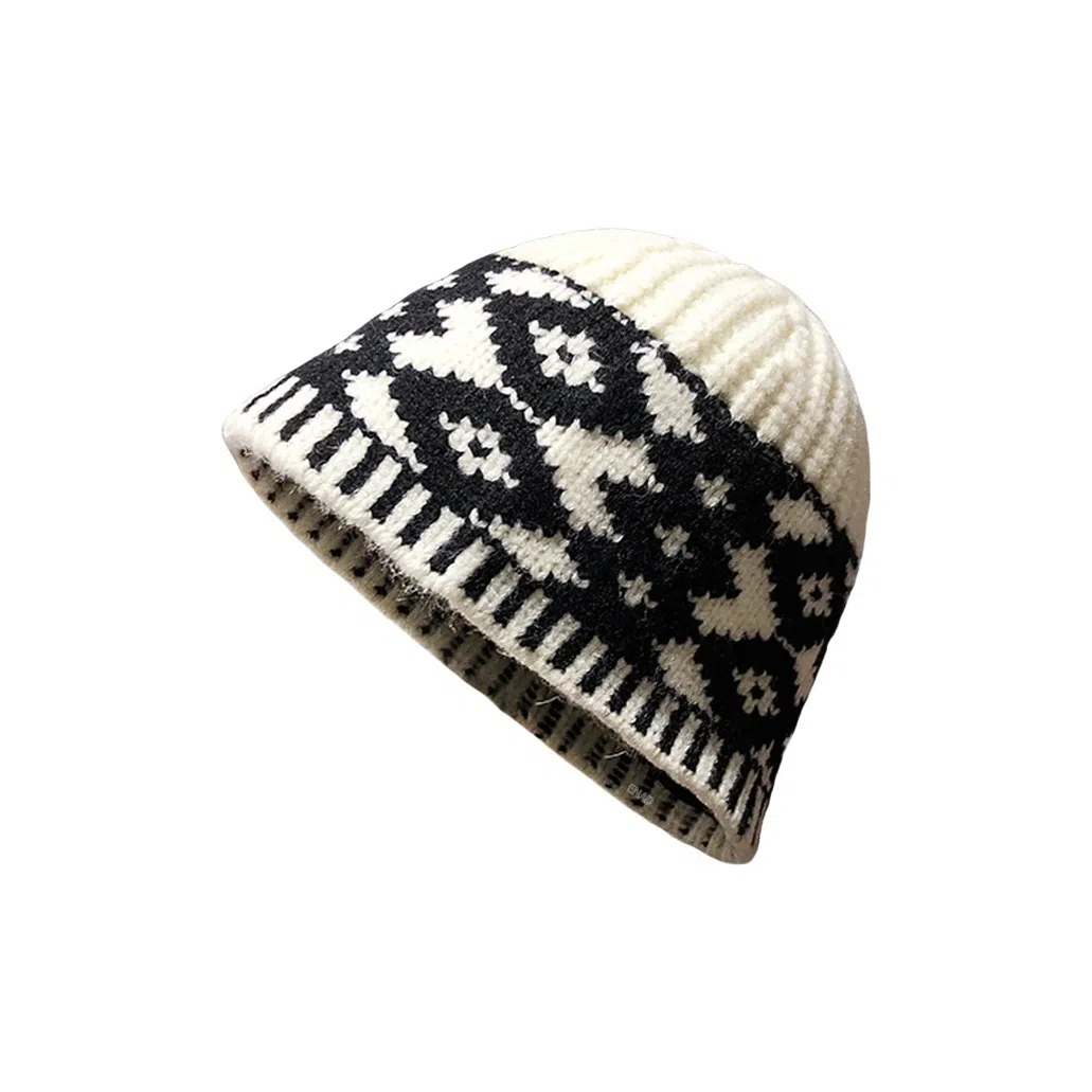 Enyide Vintage Quilted Knit Beanie