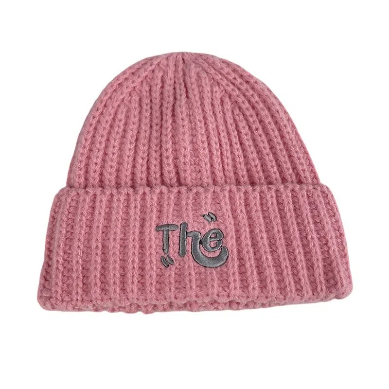 艾佳微 毛线保暖护耳套头加厚防寒韩版百搭字母针织 涤纶 绒线帽 男女同款情侣款