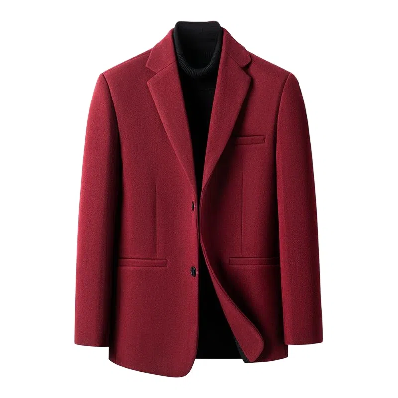 卡丹狄诺 含绵羊毛男士秋冬西服男保暖舒适轻商务休闲百搭秋季纯色单西男西装 男款