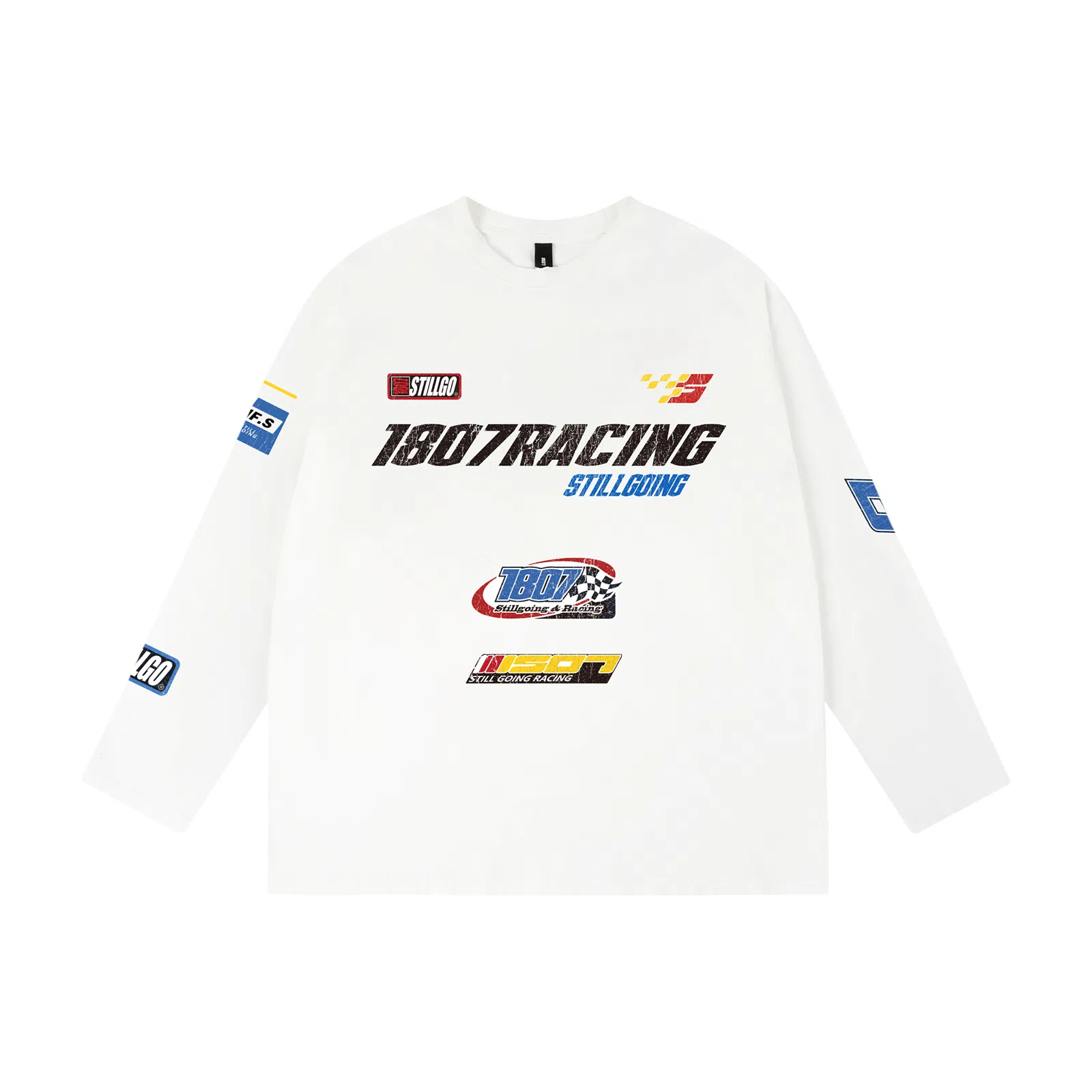 1807 Racing Patchwork Long Sleeve Tee