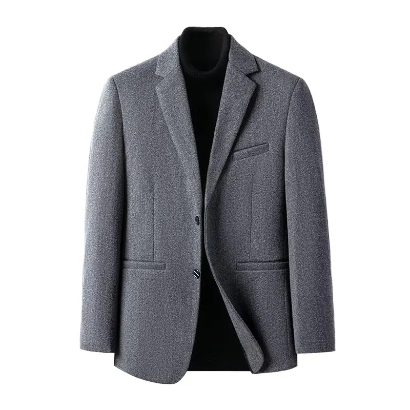 卡丹狄诺 含绵羊毛男士秋冬西服男保暖舒适轻商务休闲百搭秋季纯色单西男西装 男款