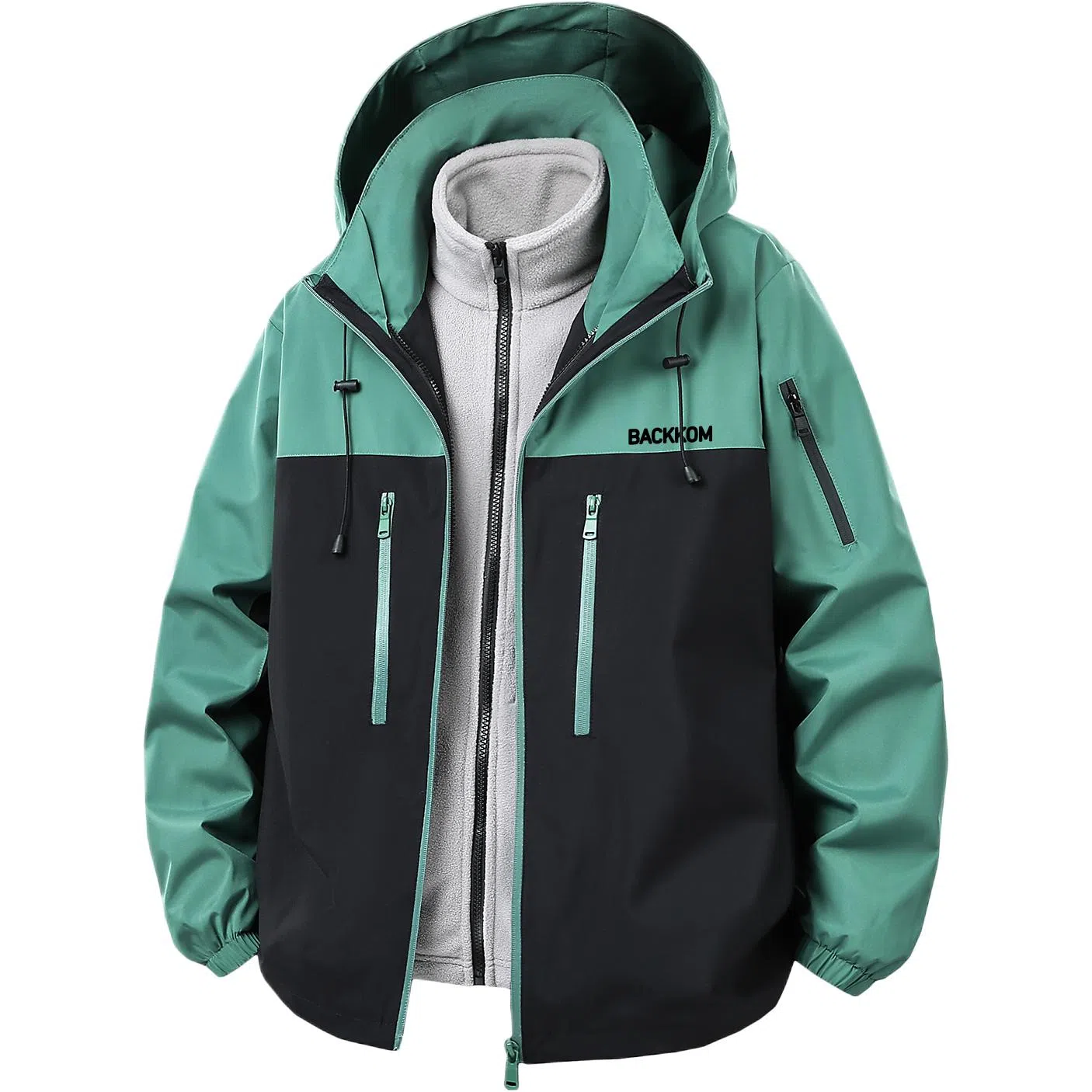 大卫贝肯  美式可拆卸宽松百搭露营登山工装多口袋经典山系舒适休闲连帽  防水防风保暖冲锋衣 男女同款