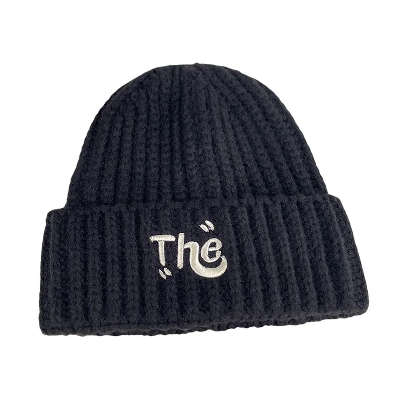 艾佳微 毛线保暖护耳套头加厚防寒韩版百搭字母针织 涤纶 绒线帽 男女同款情侣款