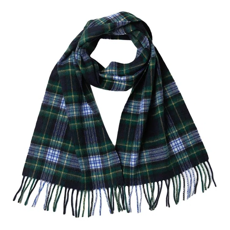 红豆 复古经典格纹时尚百搭 山羊绒 绒线围巾 男女同款情侣款